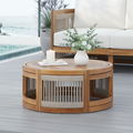 Table basse d'extérieur en bois d'acacia