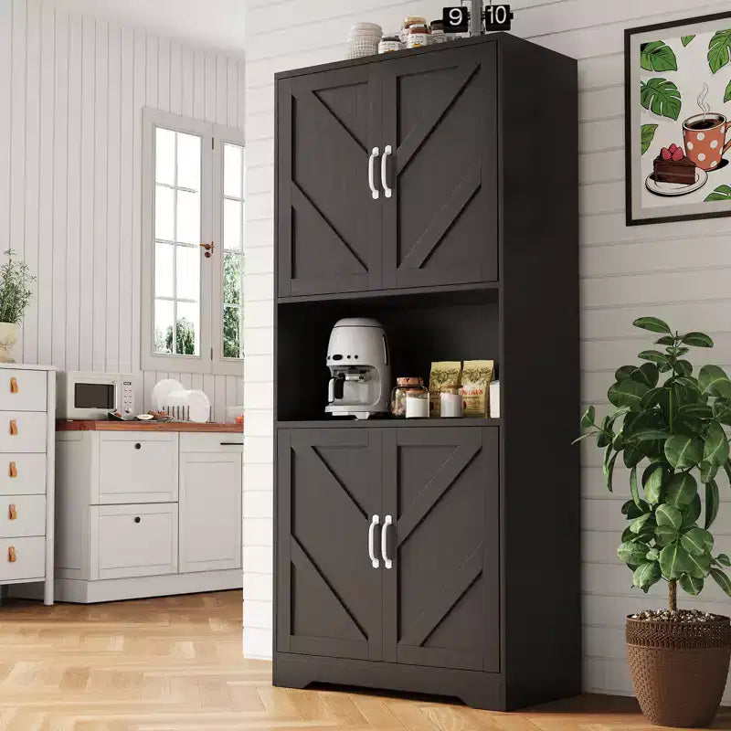 Nombre de portes : 4 Matériau : Bois