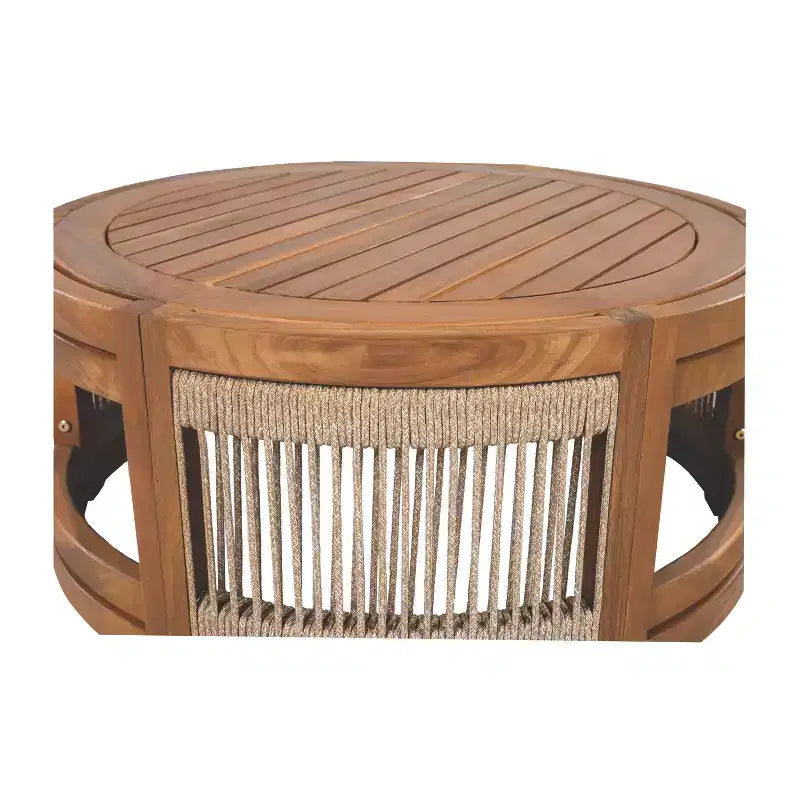 Table basse d'extérieur en bois d'acacia