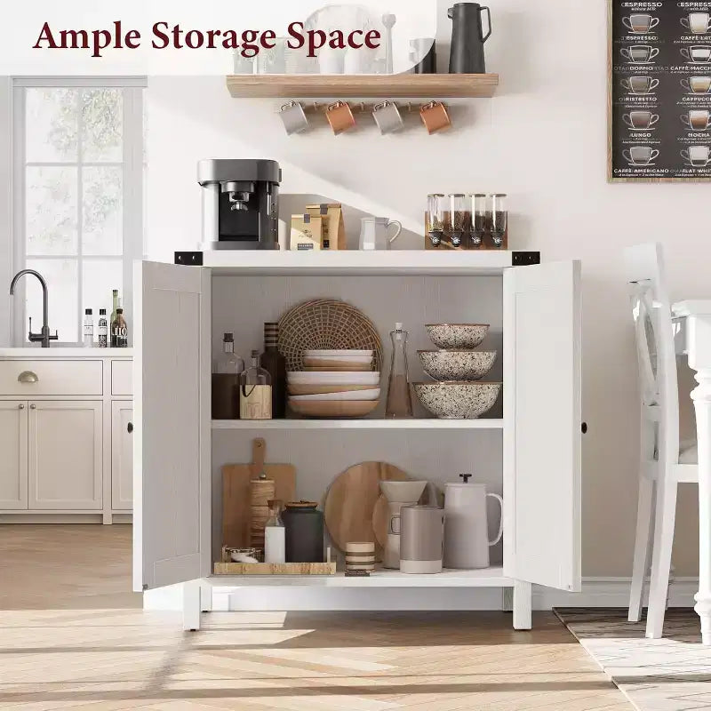Meuble d'appoint double-porte style rustique