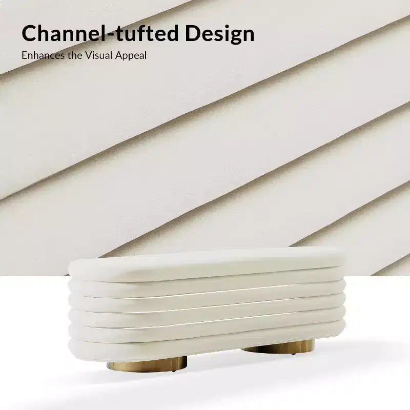 Banc capitonné couleur Tiffany