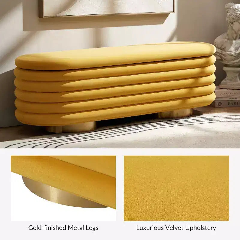 Banc capitonné couleur Tiffany