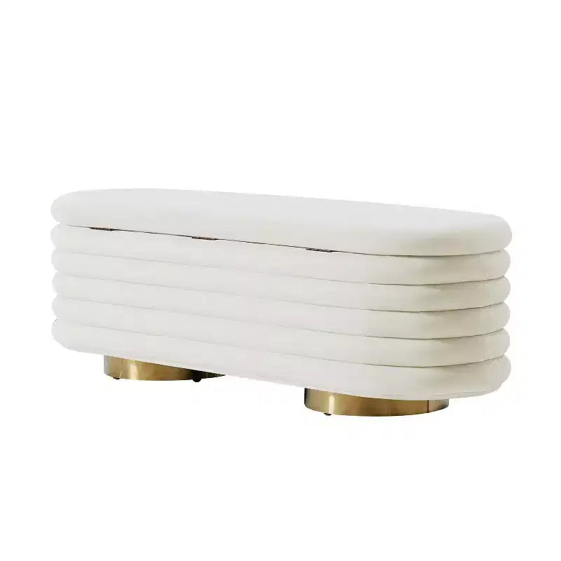 Banc capitonné couleur Tiffany