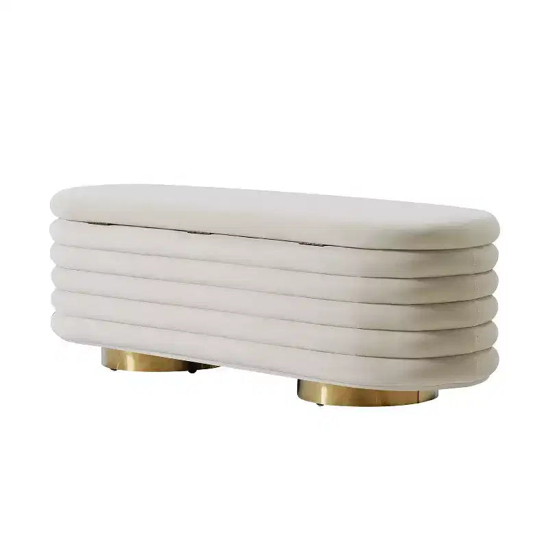 Banc capitonné couleur Tiffany