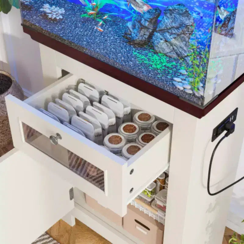 Meuble d'aquarium en bois de style ferme Dalton
