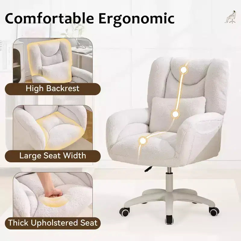 Chaise de bureau réglable en tissu