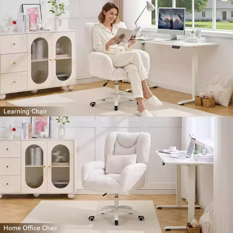 Chaise de bureau réglable en tissu