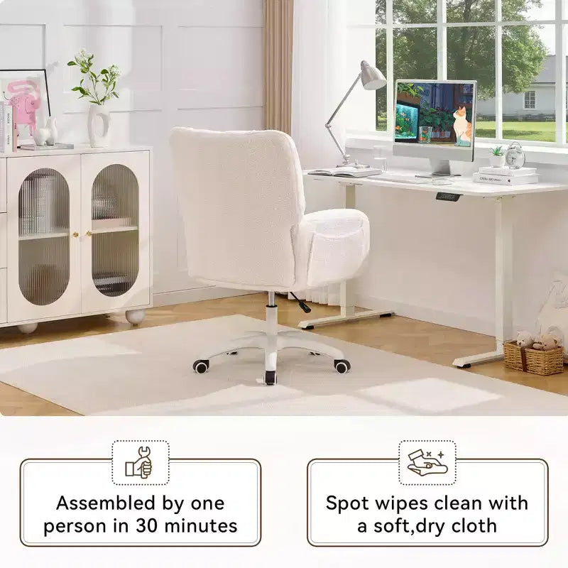 Chaise de bureau réglable en tissu