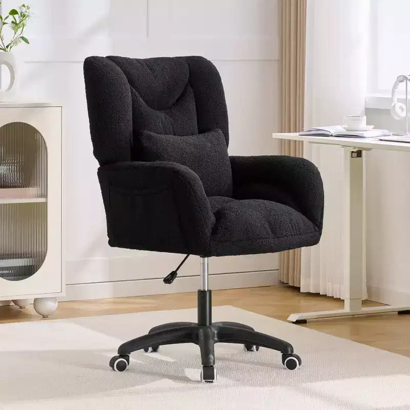 Chaise de bureau réglable en tissu