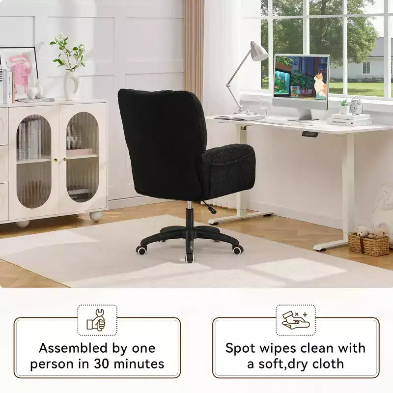 Chaise de bureau réglable en tissu