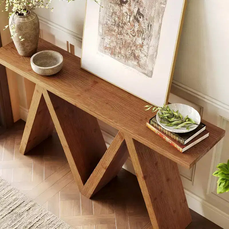 Table de contrôle en bois massif