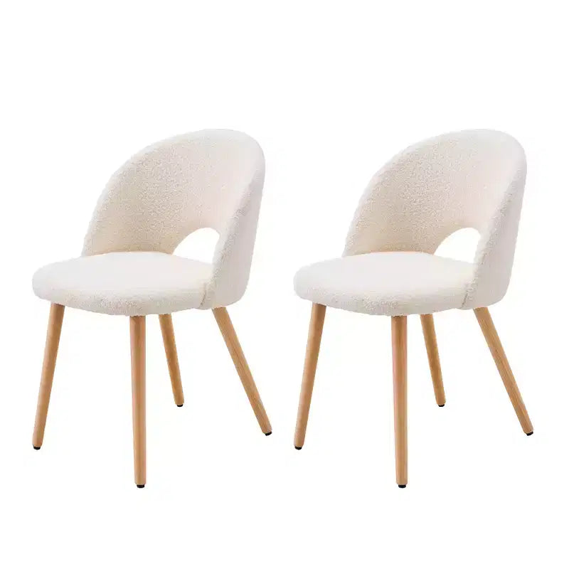 Chaise de salle à manger en peluche Teddy