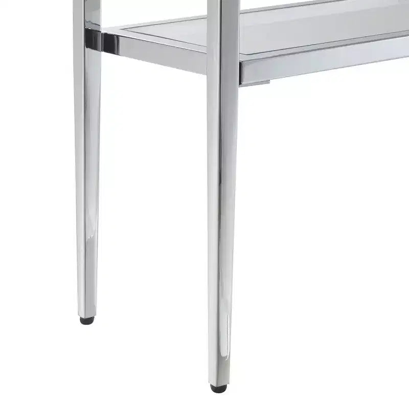 Console en verre chromé