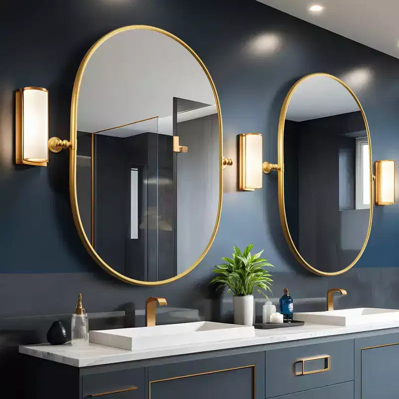 Miroir de courtoisie de salle de bain rotatif