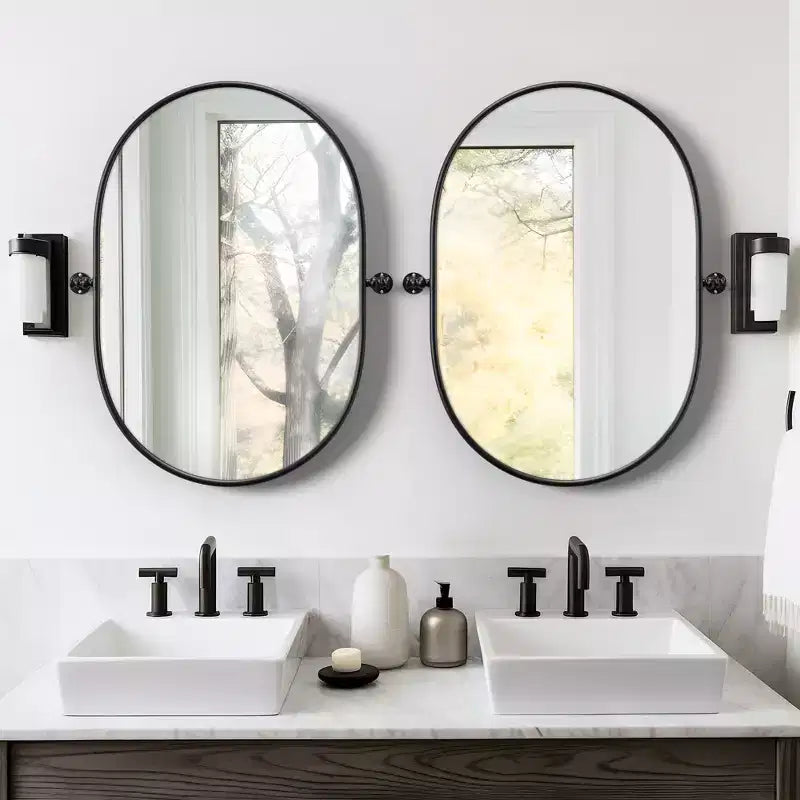 Miroir de courtoisie de salle de bain rotatif