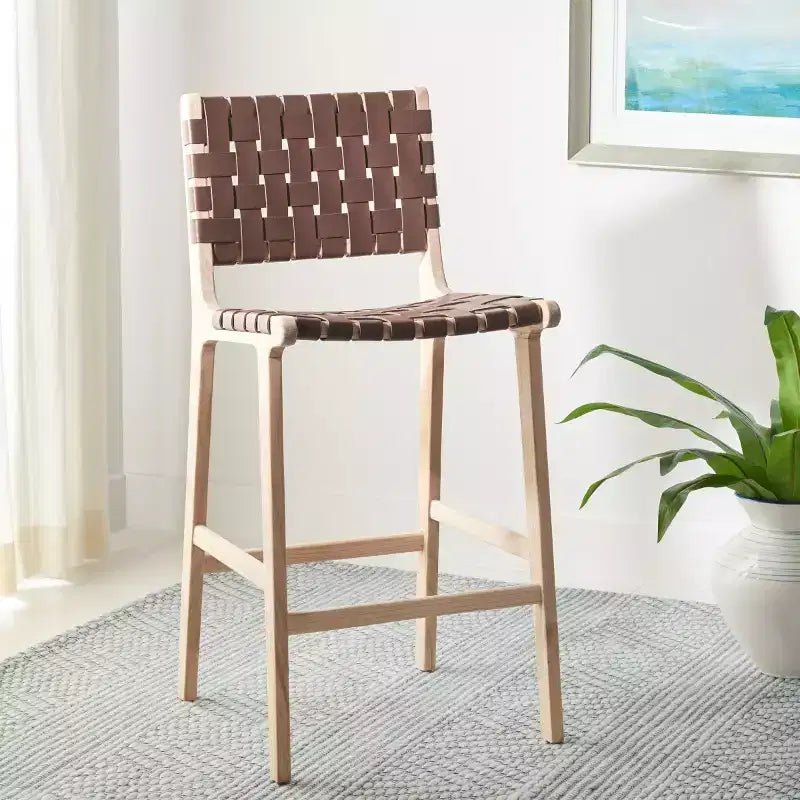 Tabourets de bar en cuir
