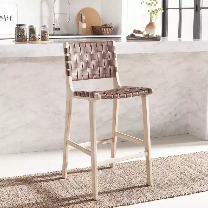 Tabourets de bar en cuir
