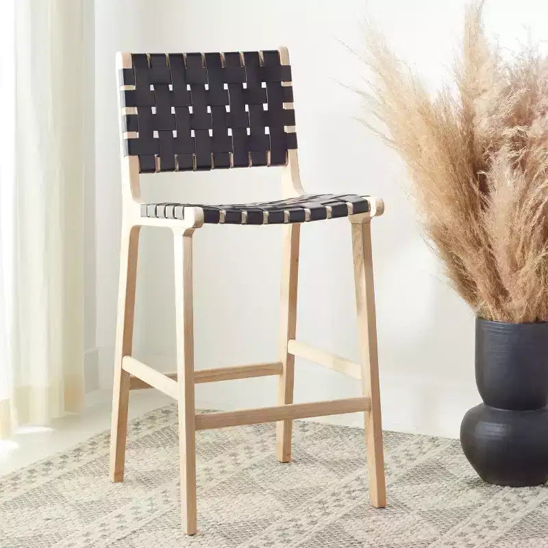Tabourets de bar en cuir