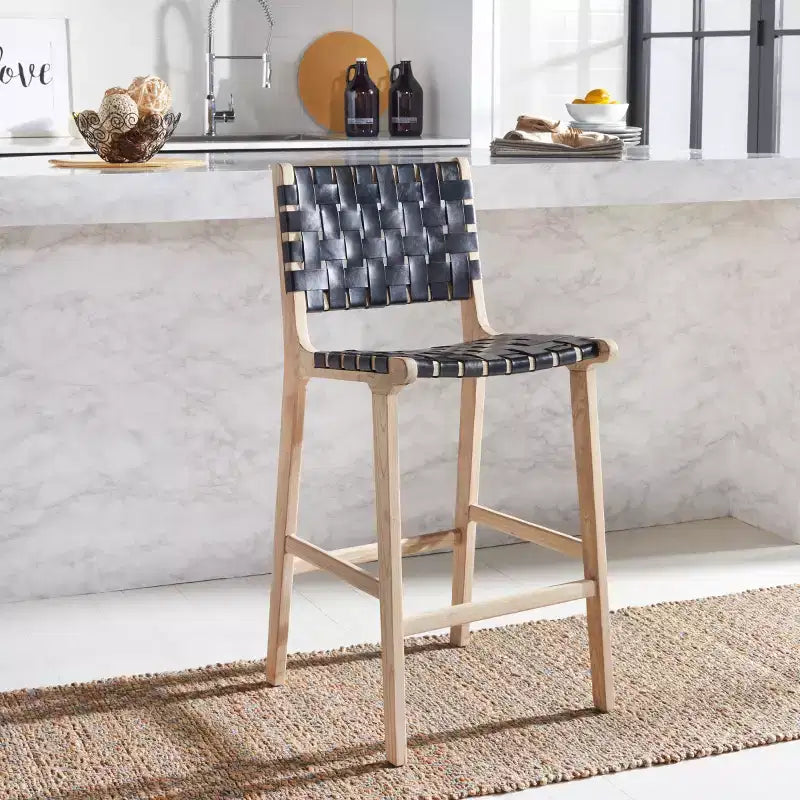 Tabourets de bar en cuir