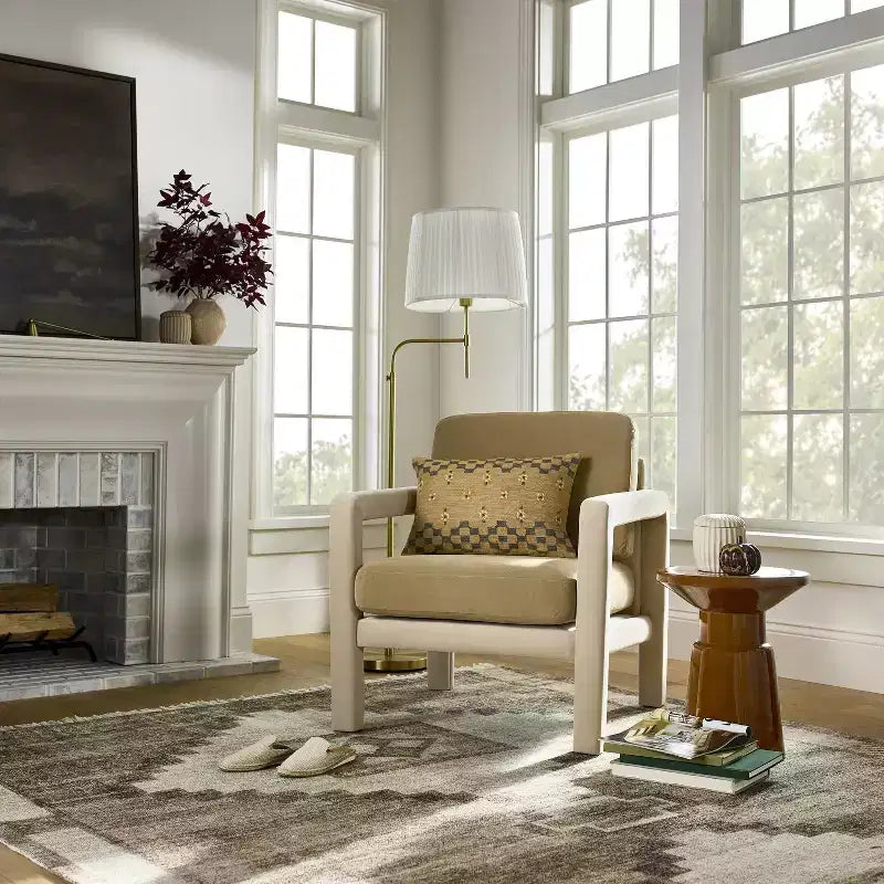 Fauteuil sculptural moelleux