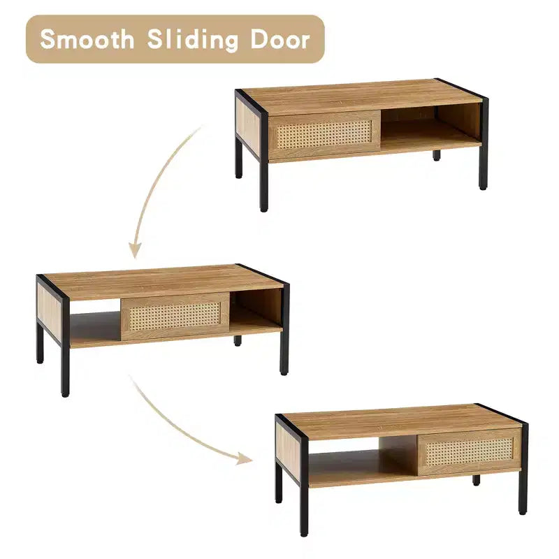 Table basse en rotin