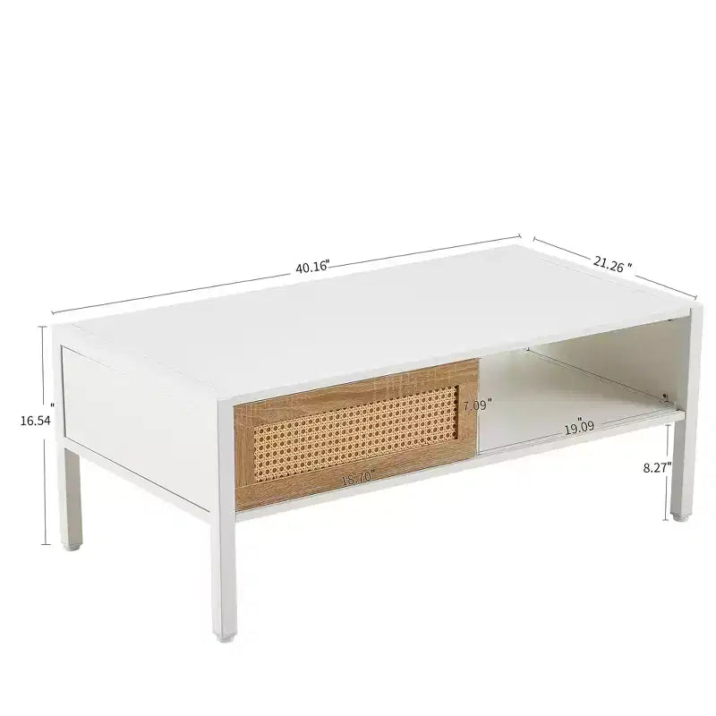 Table basse en rotin