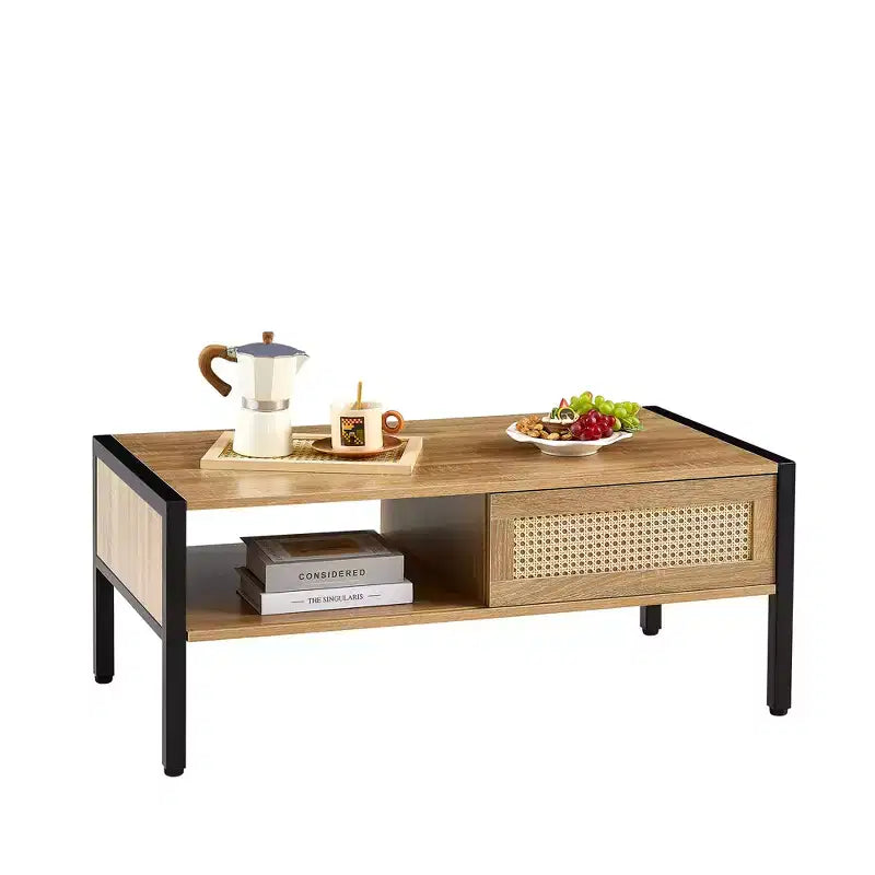 Table basse en rotin