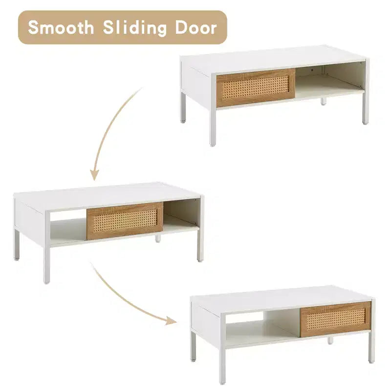 Table basse en rotin